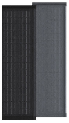 HJT CELLS 95W 100W 105W Weather Resistant BIPV Solar Tiles Black Rectangular Solar Roof Panels CE Certified