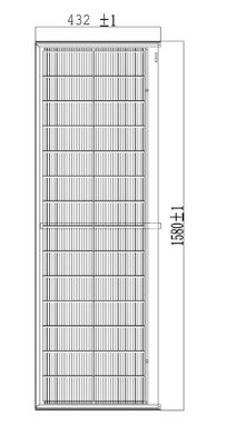 HJT CELLS 65W 70W 75W BIPV Solar Tiles Rectangular Tempered Glass Black Solar PV Panels UL Listed / CE Certified