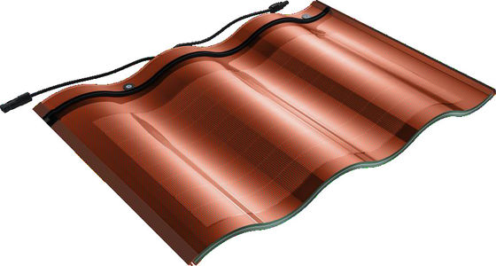 CIGS CELLS 18W 25w Rectangular BIPV Solar Glass Tiles Weatherproof Black Solar Tiles CE Certified