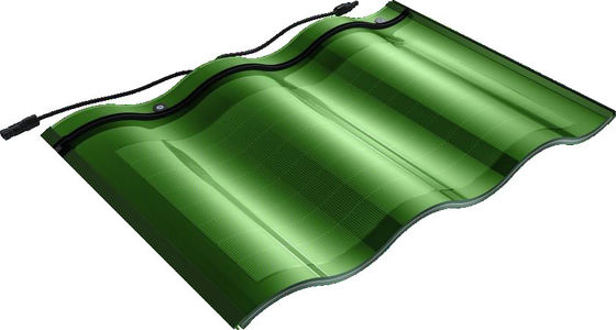 CIGS CELLS 18 W Rectangular Black Tempered Glass BIPV Solar Tiles UL Listed IP67 Easy Installation