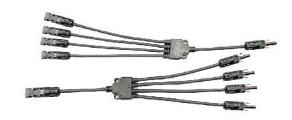 4 To 1 Solar Y Branch Connectors Tinned Copper PV004-4T1 Standard IEC 62852:2014/CE