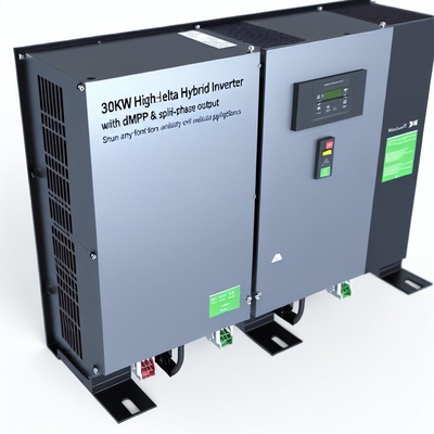 30kW 480V High-Leg Delta Hybrid Inverter with Dual MPPT and Split-Phase Output for Industrial Applications