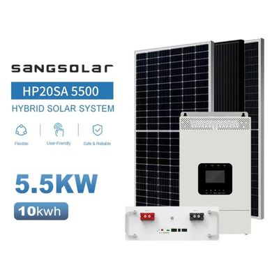 SANG Solar Off Grid Solar System For Home 3.5KW 5.5KW 48V 220V 230V With 5kwh 10kwh 15kwh Lithium Battery
