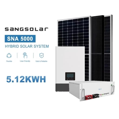 Sangsolar 5kw Off Grid Hybrid Solar Energy System All In One Storage Single Phase For 5kw Solar Energy System